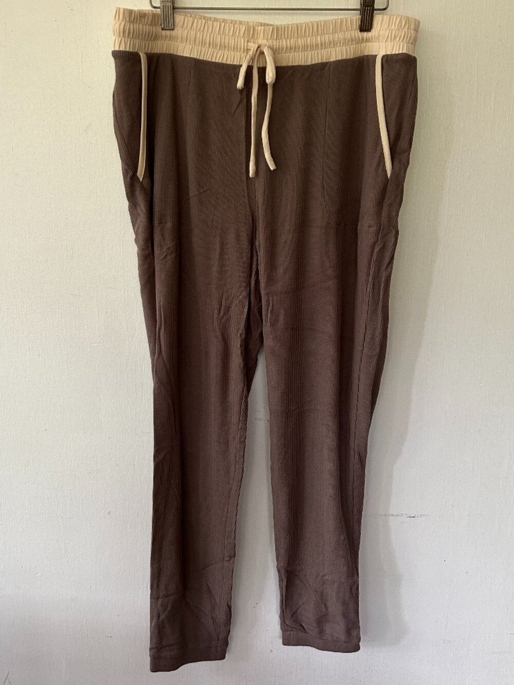 Anybody Lounge Pants Womens Large Brown Beige Pull On Cozy Neutral Minimalist